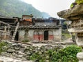 Shanties in Thamchok village - Nepal