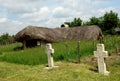 Shanty with hay roof Royalty Free Stock Photo