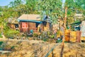 The shanty town in East Dagon Township, Yangon, Myanmar