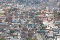 Shantytown or Slum built along hillside in Caracas
