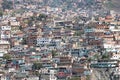 Shantytown or Slum built along hillside in Caracas Royalty Free Stock Photo