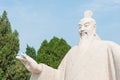 Emperor Shun Statue at Emperor Shun Tomb Soenic Spot. a famous historic site in Yuncheng, Shanxi, China.