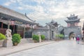 Morning View of Ancient City of Ping Yao in Pingyao, Shanxi, China. It is part of UNESCO World Heritage Site - Ancient City of Pin Royalty Free Stock Photo