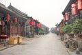Morning View of Ancient City of Ping Yao in Pingyao, Shanxi, China. It is part of UNESCO World Heritage Site. Royalty Free Stock Photo