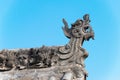 Roof at Wang Family Courtyard. a famous historic site in Lingshi, Jinzhong, Shanxi, China. Royalty Free Stock Photo