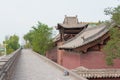 Shuanglin Temple in Pingyao, Shanxi, China. It is part of UNESCO World Heritage Site - Ancient City of Ping Yao. Royalty Free Stock Photo