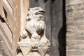 Statue at Wang Family Courtyard. a famous historic site in Lingshi, Jinzhong, Shanxi, China. Royalty Free Stock Photo