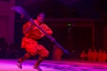 Shaolin Kung Fu Demonstration by young apprentices at the Shaolin Temple Royalty Free Stock Photo