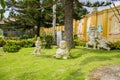 Little Shaolin Monk Statue in the garden Royalty Free Stock Photo