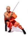 Shaolin warrior monk Royalty Free Stock Photo
