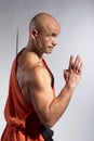 Shaolin warrior monk Royalty Free Stock Photo