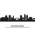 Shaoxing with China Skyline Silhouette Royalty Free Stock Photo