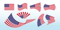 Shape American flag.Vector USA flag Royalty Free Stock Photo