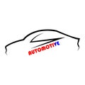 Symbol concept silholate style logo design illustration vehicel vector icon car