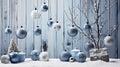 shape blue hanging ornaments