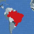 Shape of the Brazil in context of neighbour.