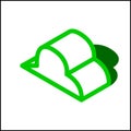 Shape cloud icon in isometric flat design 06 Royalty Free Stock Photo