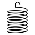 Shape coil icon, outline style Royalty Free Stock Photo