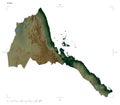 Eritrea shape on white. Physical