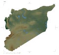 Syria shape on white. Physical