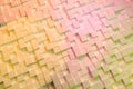 Colorful 3D rendering. Decorative, illustrations shape composition, geometric structure block or cube, for design texture Royalty Free Stock Photo