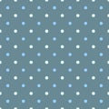 Polka dots on blue background seamless texture