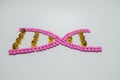 Shape of DNA made from pills Royalty Free Stock Photo