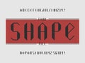 Shape fill font. Vector alphabet