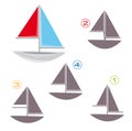 Shape game - the sailboat