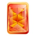 Shape gemstone icon, cartoon style