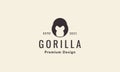 Shape head gorilla logo symbol vector icon illustration graphic design