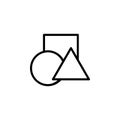 Shape icon design line style. Perfect for application, web, logo and presentation template Royalty Free Stock Photo