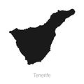 shape of the island of Tenerife Royalty Free Stock Photo