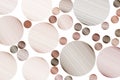 Shape of messy random line circles, abstract geometric background pattern. Texture, lines, details & web. Royalty Free Stock Photo