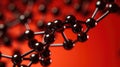 shape molecules black and red Royalty Free Stock Photo