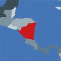 Shape of the Nicaragua in context of neighbour.