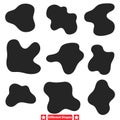 Shape Play  Dynamic Blob Silhouette Collection for Experimental Designs Royalty Free Stock Photo