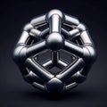 A shape-shifting dodecahedron, AI generated image Royalty Free Stock Photo