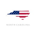 Shape of South Carolina state map with American flag. vector illustration. can use for united states of America indepenence day, Royalty Free Stock Photo