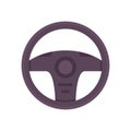 Shape steering wheel icon flat isolated vector Royalty Free Stock Photo