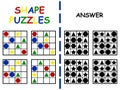Shape sudoku set with answer vector illustration Royalty Free Stock Photo