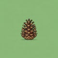 The shape and texture of the pine cone without any additional Royalty Free Stock Photo