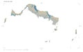 Turks and Caicos Islands shape on white. Topo German