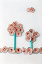 Shape of tree made of pencil shavings Royalty Free Stock Photo