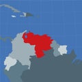 Shape of the Venezuela in context of neighbour.