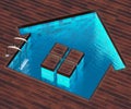 Shaped pool house Royalty Free Stock Photo