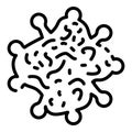 Shapeless bacterium icon, outline style