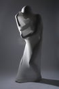 Shapely Woman in Creative Light and Spandex Fabric