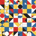 Shapes are arranged in a repetitive, tessellating manner, with line Royalty Free Stock Photo