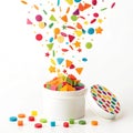 Shapes Exploding from Container Royalty Free Stock Photo
